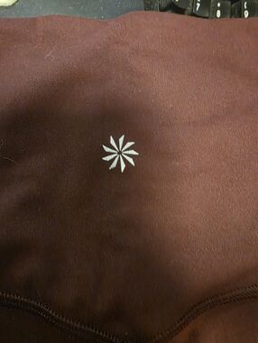 lululemon athletica Burgundy Women's Leggings with White Logo